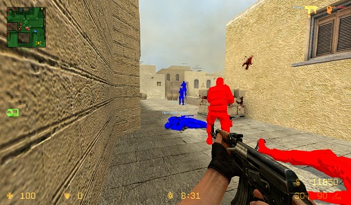 Красно-синие модели игроков для CSS v34