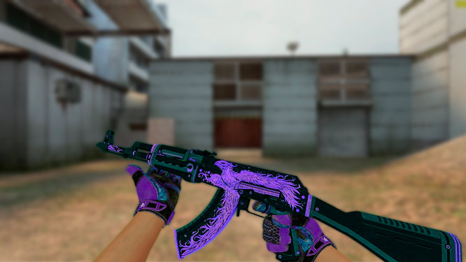 Модель AK-47 «Rise Purple» для CSS v34